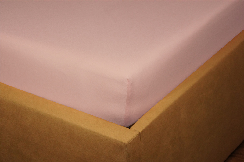 Prześcieradło jersey z gumką łososiowe 60x120