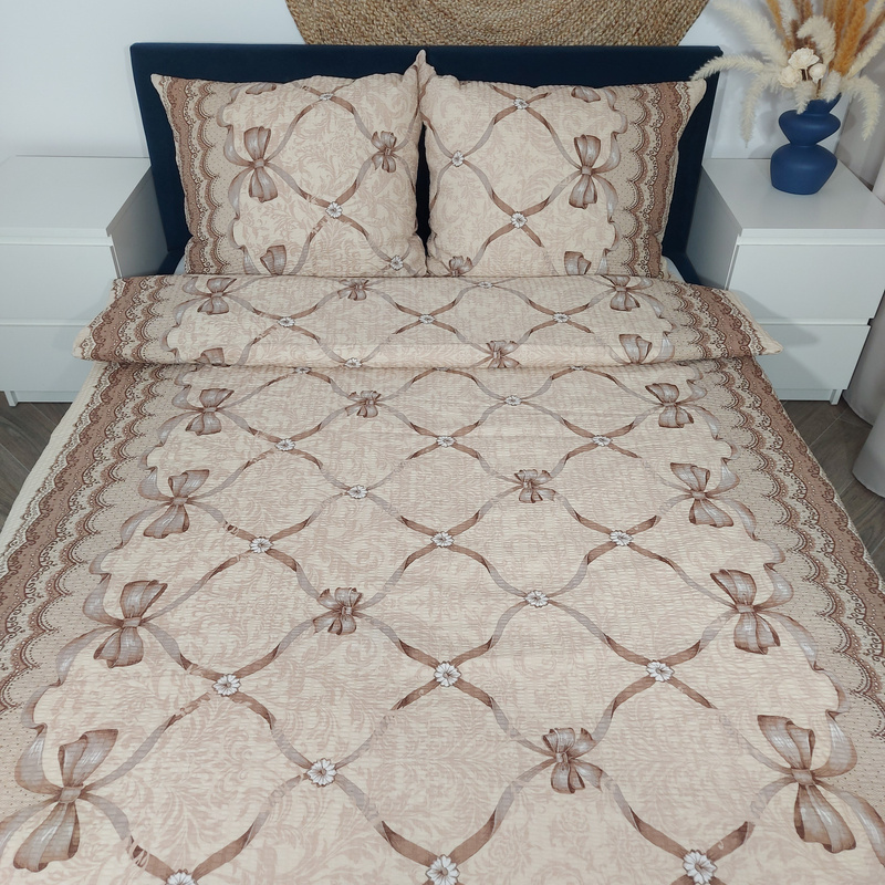 Pościel z kory Wstążka beżowa 160x200