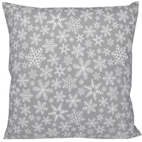 Poszewka bawełniana Płatki śniegu w szarości 50x50