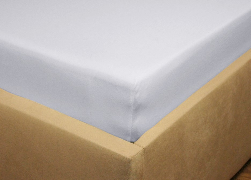 Prześcieradło jersey z gumką białe 120x200