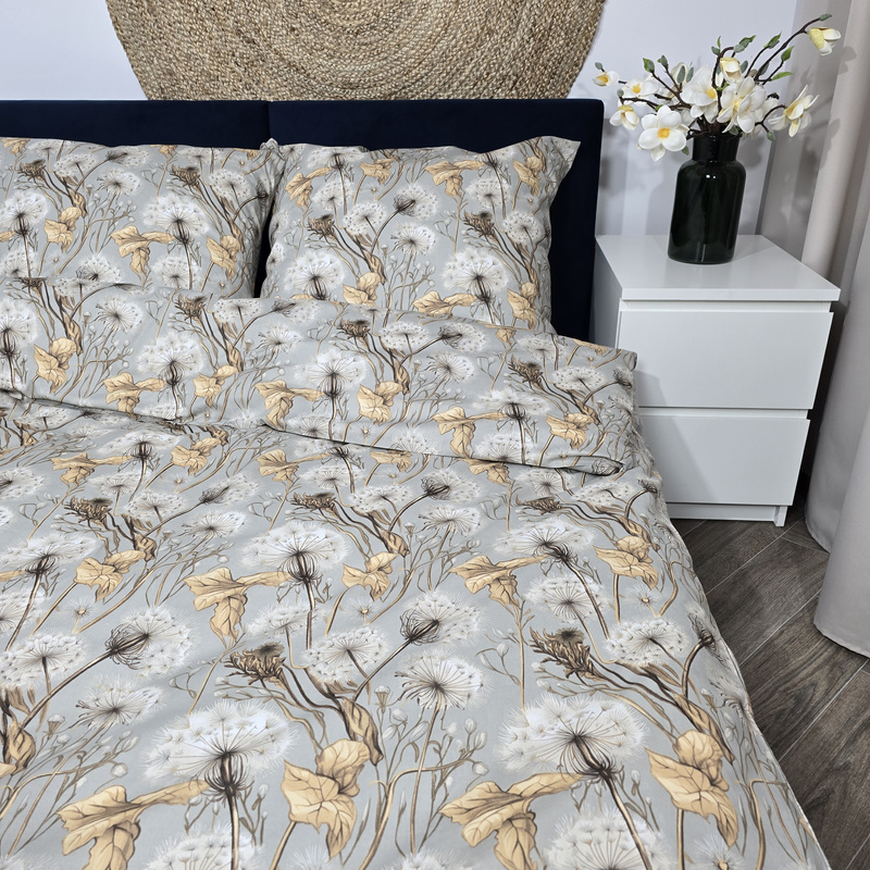 Pościel bawełniana Dmuchawce popiel 220x200