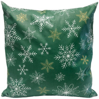 Poszewka bawełniana Lodowe gwiazdki w zieleni 70x80