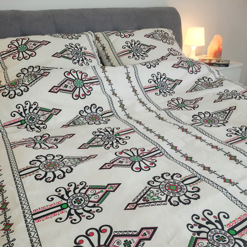 Pościel bawełniana Kremowa parzenica 160x200