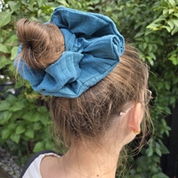 Gumka do włosów Muślinowa MAXI Scrunchies Turkus
