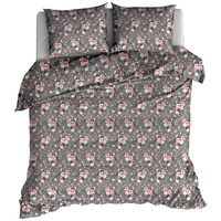 Pościel bawełniana Różyczki w szarości 180x200