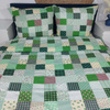 Pościel z kory Zielony patchwork 140x200