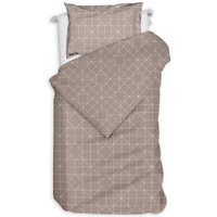 Pościel bawełniana Beżowa siatka 135x200