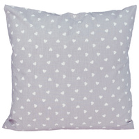 Poszewka bawełniana Białe serduszka 50x70