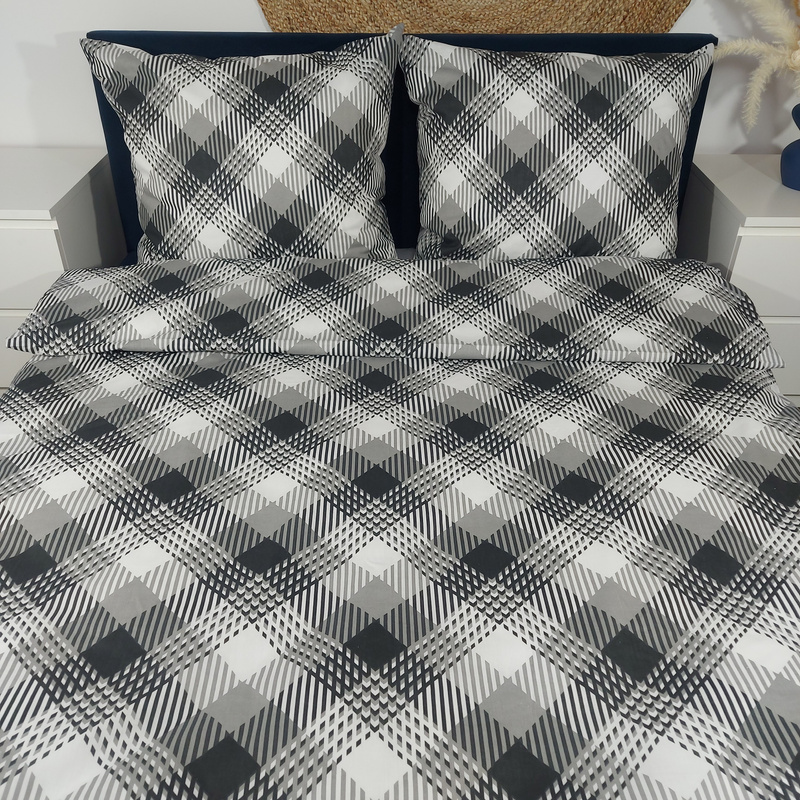 Pościel bawełniana Krata szachwonica 150x200