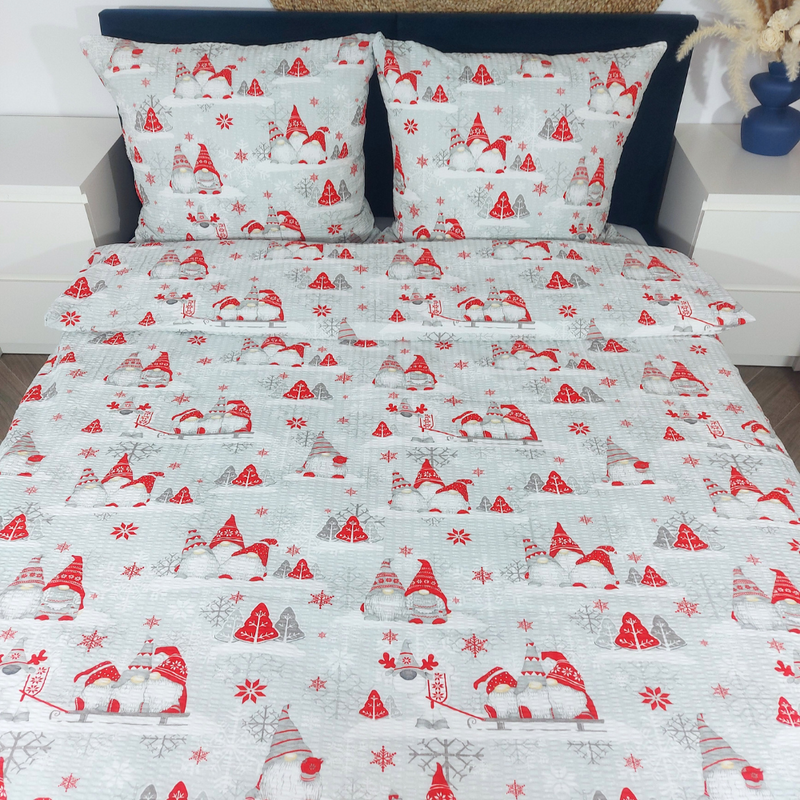 Pościel z kory Świąteczne skrzaty 160x200