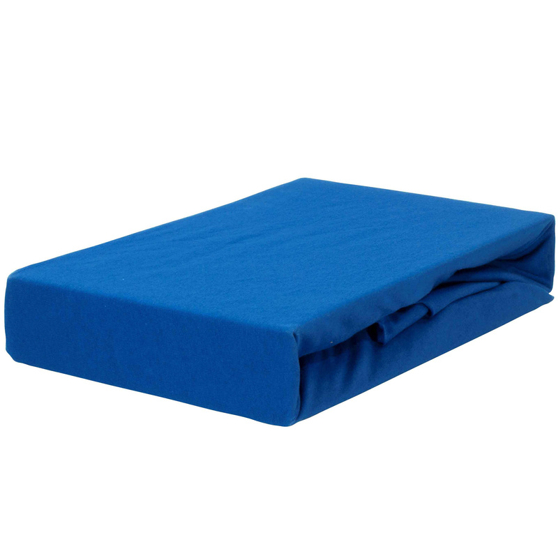 Prześcieradło jersey z gumką kobaltowe 60x120