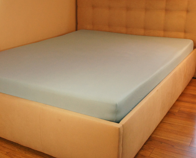 Prześcieradło jersey z gumką popiel 60x120