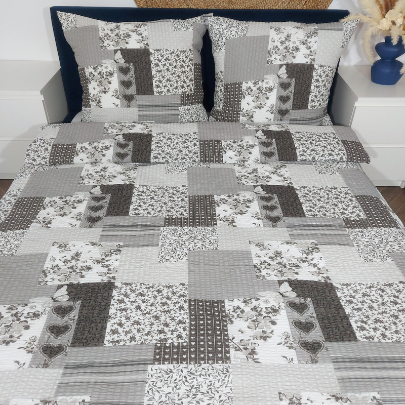 Pościel z kory Mozaika szara 200x220