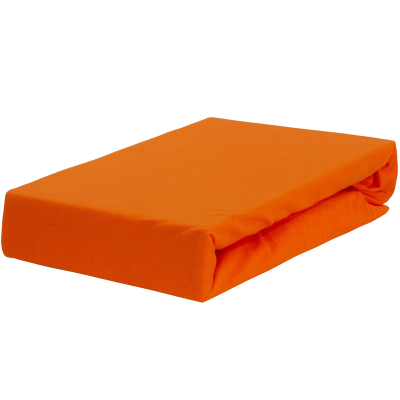 Prześcieradło jersey z gumką pomarańczowe 70x140