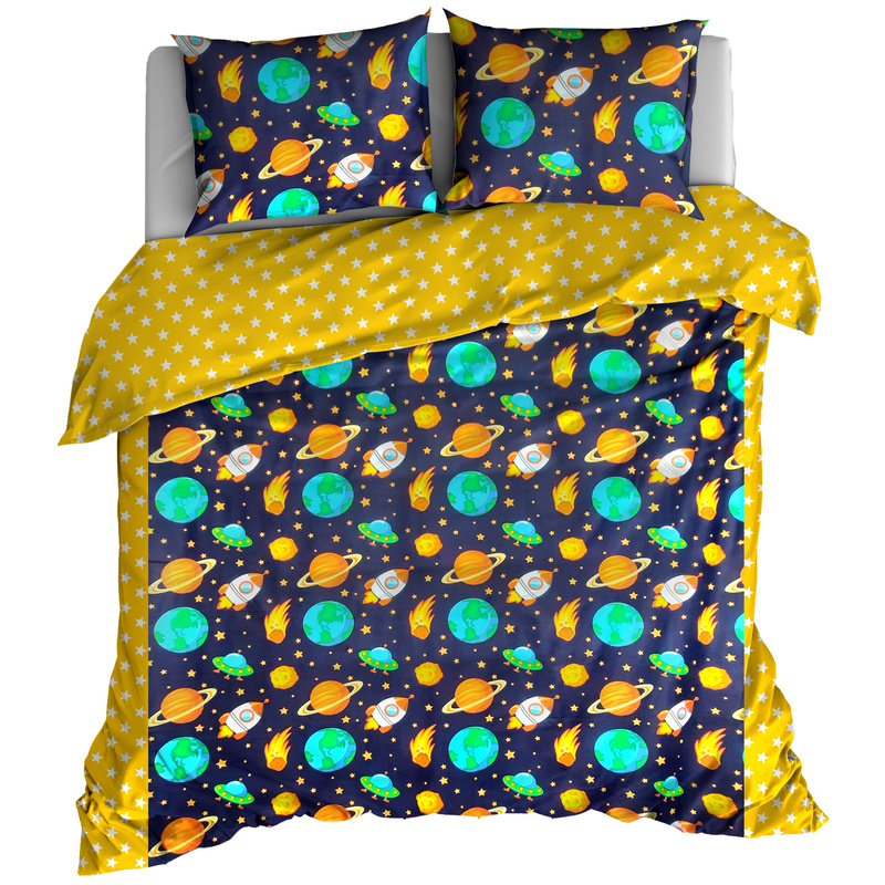 Pościel bawełniana Rakieta kosmos 180x200