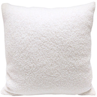 Poszewka Boucle Bukle Baranek śmietankowa biel 50x50