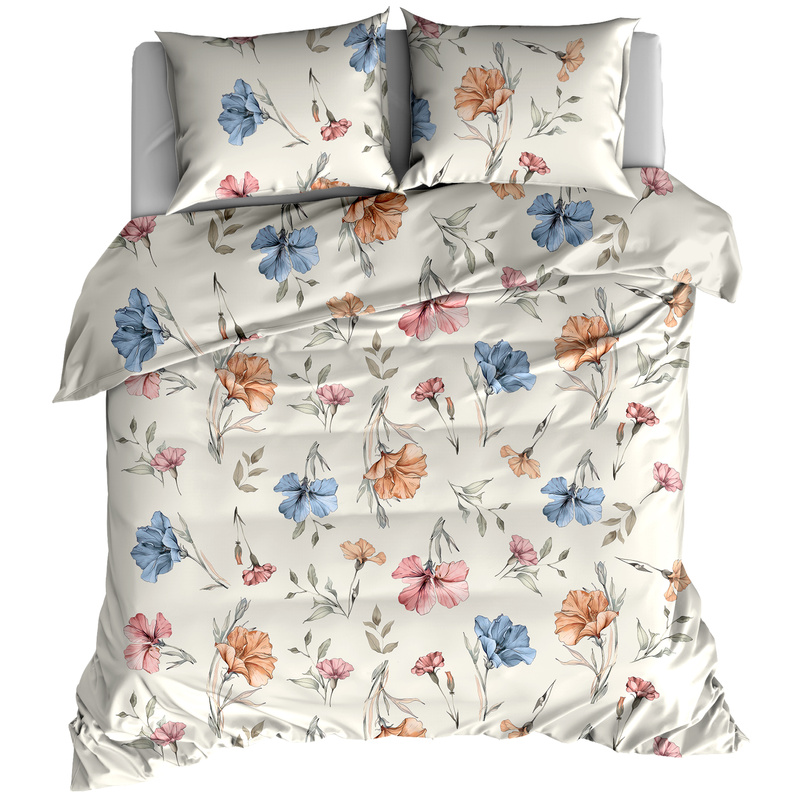 Pościel flanelowa Kolorowe kwiaty 160x200