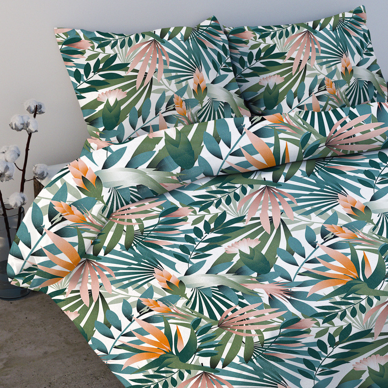 Pościel bawełniana Juka łososiowa 150x200