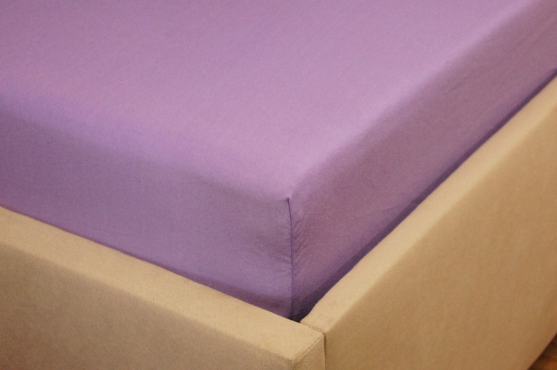 Prześcieradło jersey z gumką fioletowe 60x120