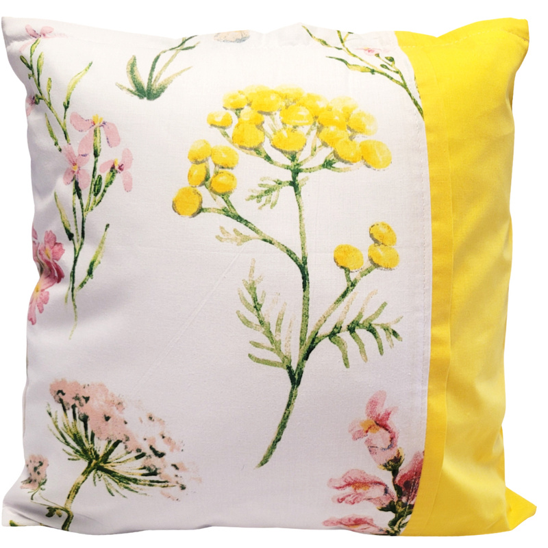 Poszewka z listewką Biała łąka 40x40