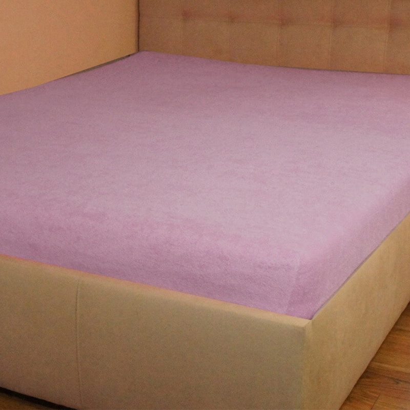 Prześcieradło frotte z gumką brudny róż 60x120