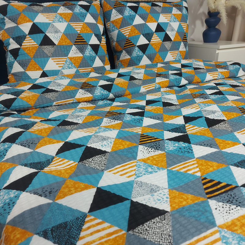 Pościel z kory Trójkąty 160x200