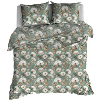 Pościel bawełniana Dmuchawce szałwia 150x200