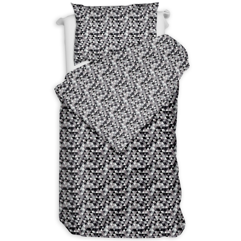 Pościel bawełniana Mozaika szara 135x200