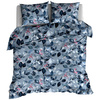 Pościel flanelowa Florystyka niebieska 160x200