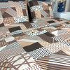 Pościel bawełniana Patchwork brąz 135x200