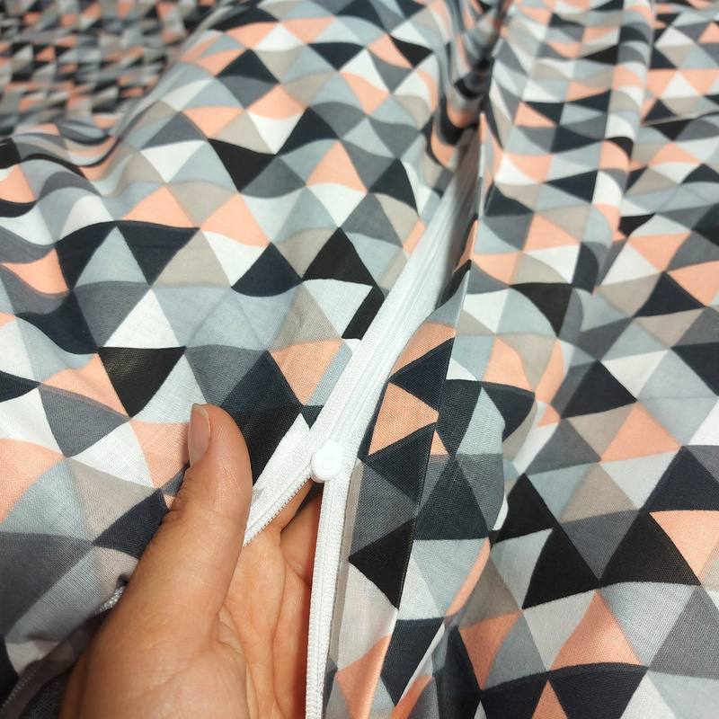 Pościel bawełniana Mozaika łososiowa 140x200