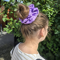 Gumka do włosów z satyny bawełnianej STANDARD Scrunchies Fiolet
