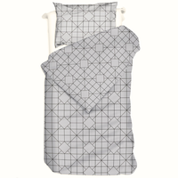 Pościel bawełniana Szara siatka 140x200