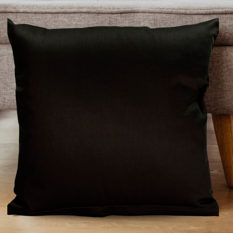 Poszewka z satyny bawełnianej Czarna 40x40