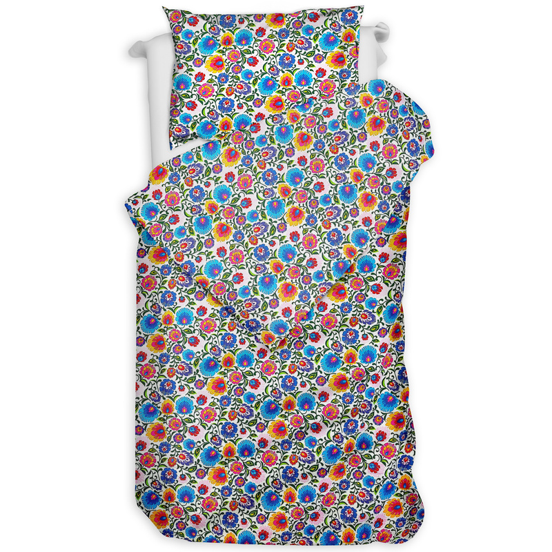 Pościel bawełniana Łowicka biała 140x200