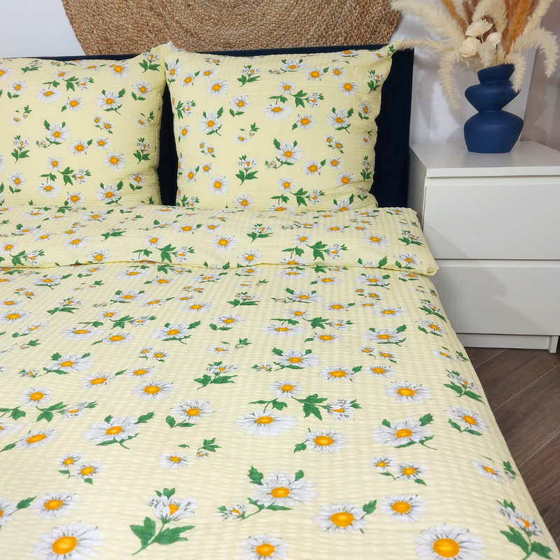 Pościel z kory Stokrotki w kremie 160x200