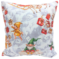 Poszewka bawełniana Mikołaje w saniach 30x50