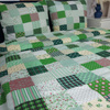 Pościel z kory Zielony patchwork 140x200