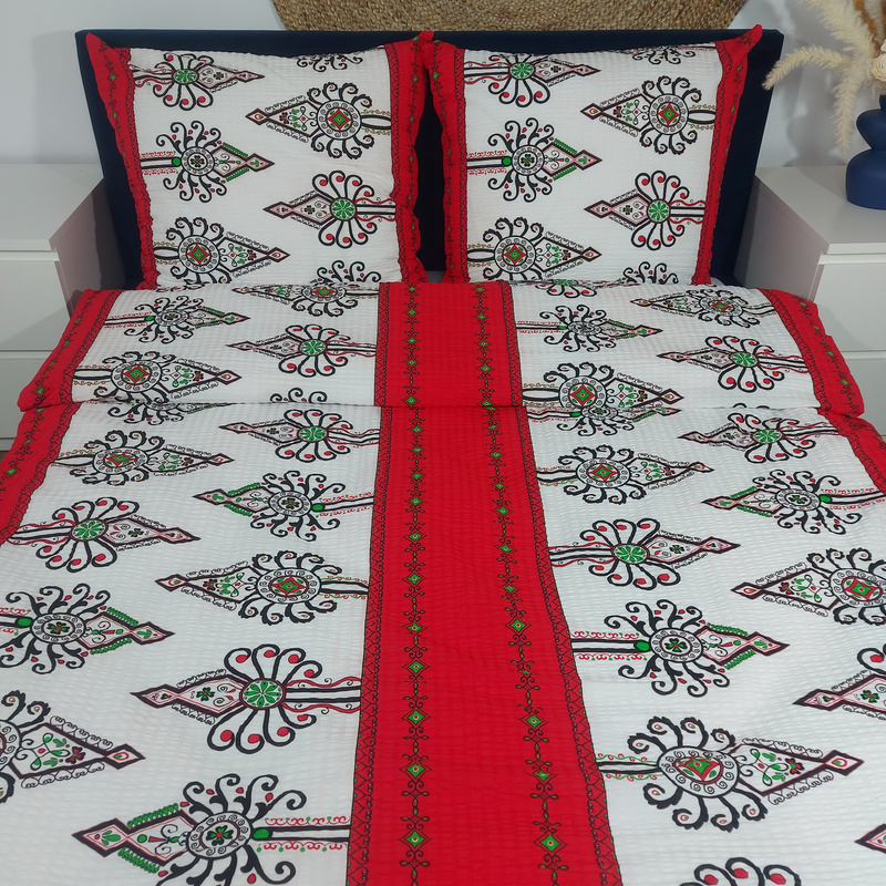 Pościel z kory Parzenica czerwona 160x200