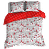 Pościel bawełniana Skrzaty czerwone 150x200