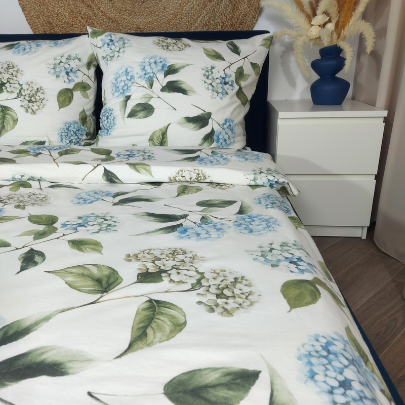Pościel flanelowa Hortensje 160x200