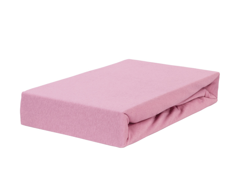 Prześcieradło jersey z gumką brudny róż 60x120