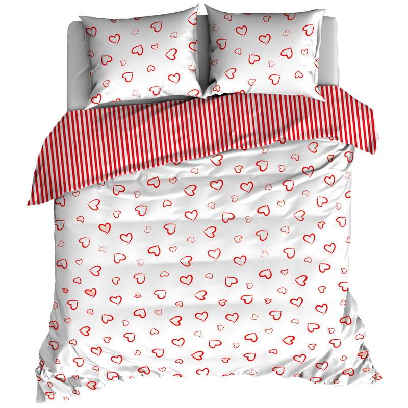 Pościel bawełniana Serca 160x200