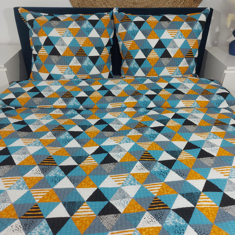 Pościel z kory Trójkąty 160x200