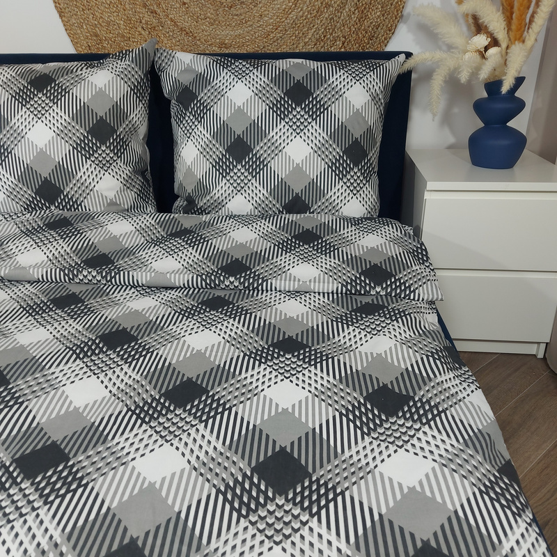 Pościel bawełniana Krata szachwonica 150x200