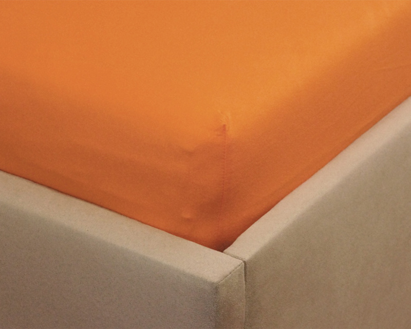 Prześcieradło jersey z gumką rdzawe 60x120