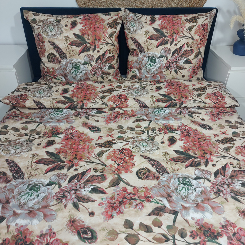 Pościel bawełniana Jesienne hortensje 140x200