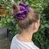 Gumka do włosów z satyny bawełnianej STANDARD Scrunchies Bakłażanowa