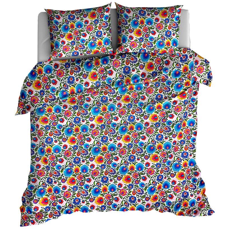 Pościel bawełniana Łowicka biała 150x200