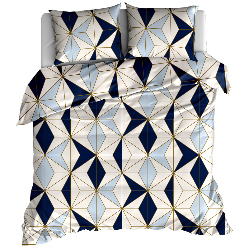 Pościel bawełniana Szkiełka granat 220x200